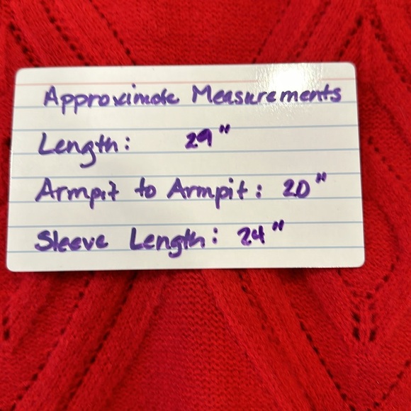 Talbots Red Tunic Length Sweater - Picture 6 of 7